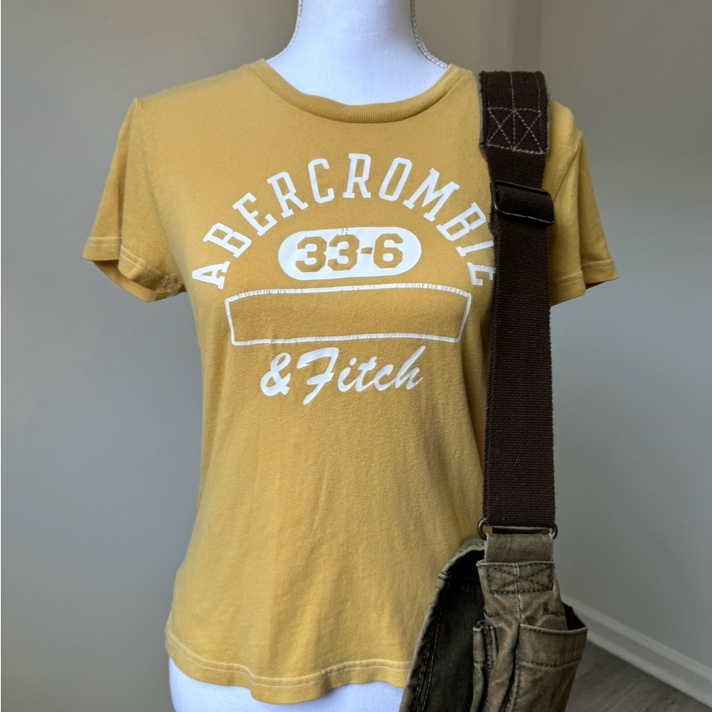 Yellow Abercrombie and Fitch Baby Tee - Picture 4 of 9
